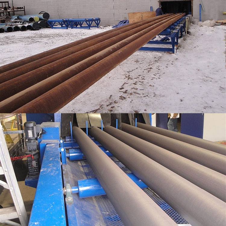 Steel Tube Rust Remove Shot Blast Cleaning Machine 