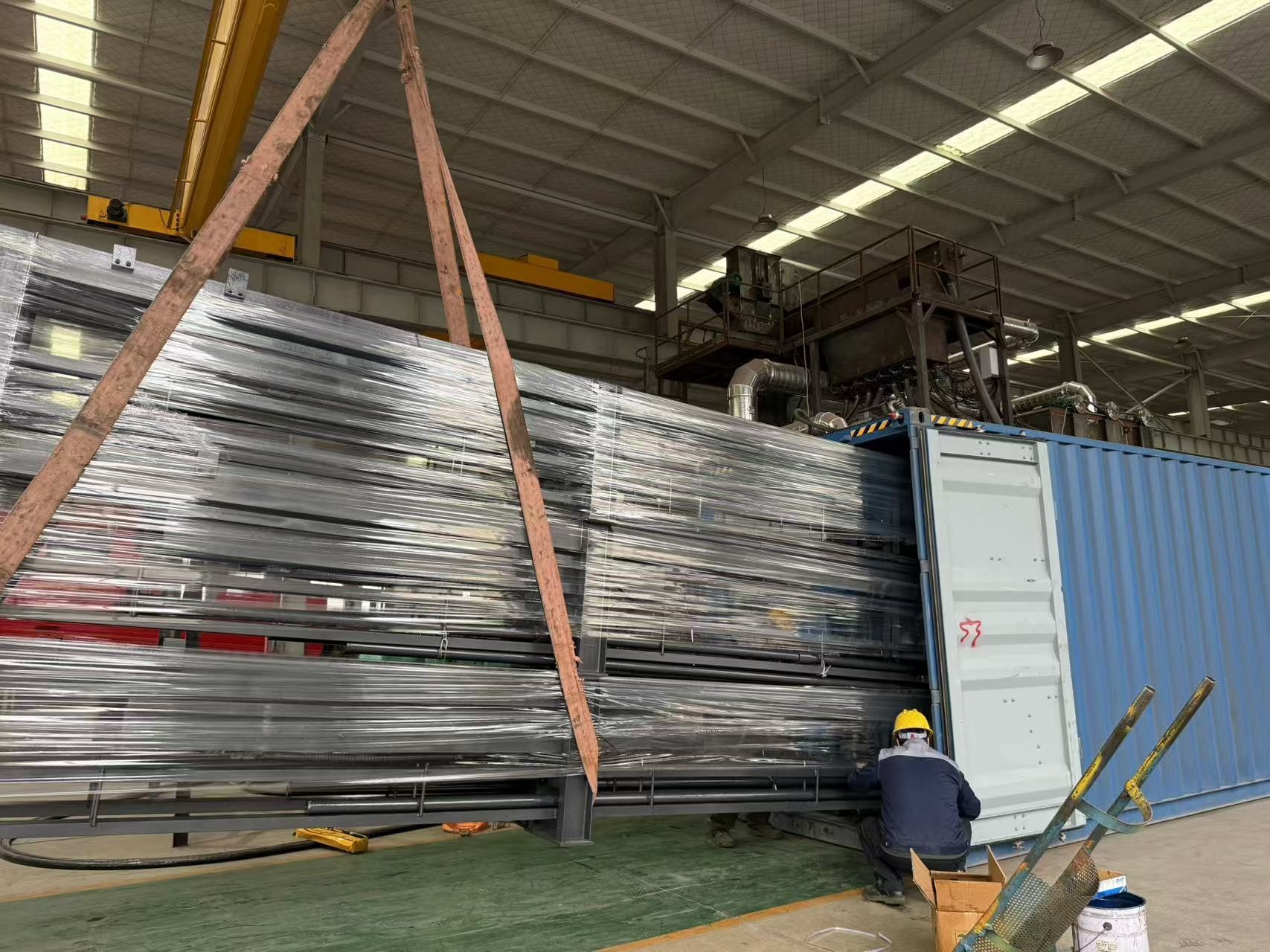 Q6927 Roller Conveyor Shot Blasting Machine Packed and Ready for Shipment to Eastern Europe